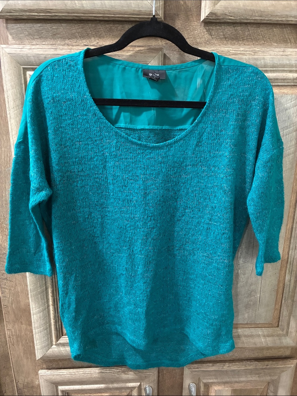 Mossimo Supply Co. Teal Scoop Neck Lightweight Sweater